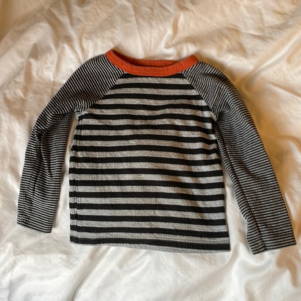 Tea collection double-knit striped shirt